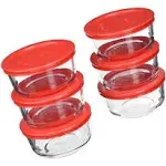 Pyrex 6-Piece Glass Food Storage Set with Lids (Glass, 12-Piece)