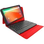 Visual Land Prestige Elite 10QH 10.1 inch HD IPS Android 11 Quad-Core Tablet, 32GB Storage, 2GB Ram, with Keyboard Case - Red