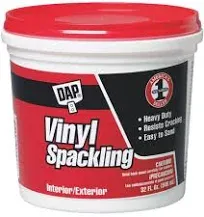 DAP 12133 Vinyl Spackling Rtu Ga Raw Building Material, 1 gal, White