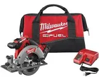 Milwaukee M18 FUEL 18-Volt Lithium-Ion Brushless Cordless 6-1/2 in. Circular Saw Kit with One 5.0 Ah Battery, Charger, Tool Bag