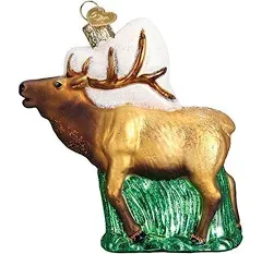 Old World Christmas Blown Glass Ornament for Christmas Tree, Elk