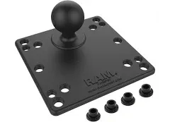 RAM Mount 3.625" Square Plate with VESA Hole Pattern & 1.5" Ball