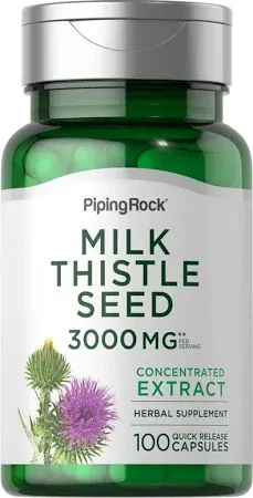 Piping Rock Milk Thistle Seed Extract Quick Release Capsules