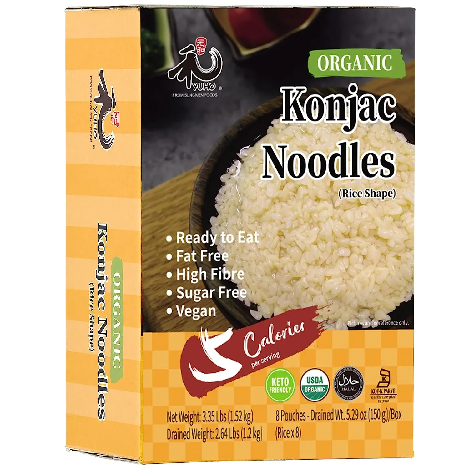 Yuho Organic Shirataki Konjac Pasta 8 Pack