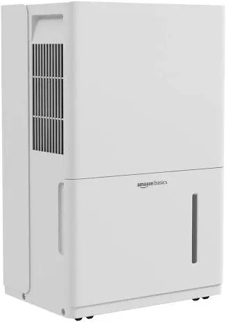 Amazon Basics Dehumidifier, 50-Pint, Energy Star Certified, for Basement, Bathroom and Other Rooms Up to 4000 sft, with Timer, Auto-Defrost,