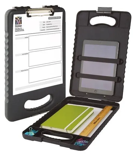 Office Depot Brand Portable Tablet Storage Clipboard Case, 16-1/8&#034;H x 10-1/4&#034;W