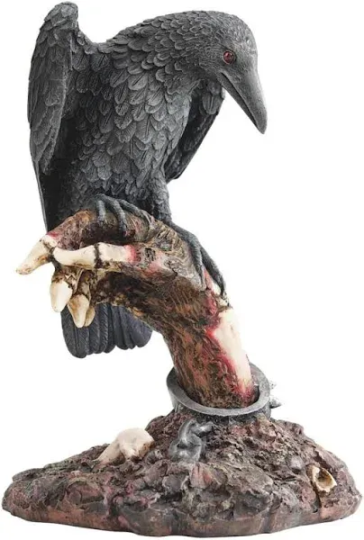 Design Toscano CL54062 The Raven's Perch Zombie Statue,Full Color,10 Inch