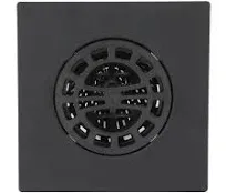 Danco Square Shower Hair Catcher with Replacement Baskets Matte Black 11087 