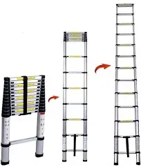 Xtend & Climb 2-1/2 to 12-1/2 Ft. Type 1A Telescoping Aluminum Ladder 300-Lb. Duty Rating