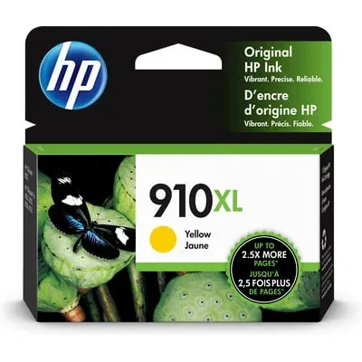 3-PK HP GENUINE 910XL Yellow Ink Cartridge 3YL64AN Exp 2022 Lot Of 3