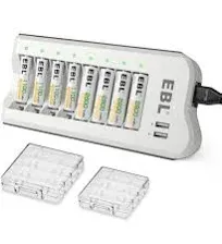 EBL Battery Charger with AA AAA Batteries