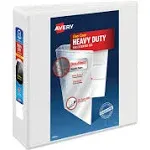 Avery&#174; Heavy-Duty View Binder with DuraHinge and Locking One Touch EZD Rings, 3 Rings, 3&quot; Capacity, 11 x 8.5, White, 4/Carton ;