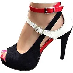 getmorebeauty Women's High Heels Shoes Ankle Straps Dress Heeled Sandals