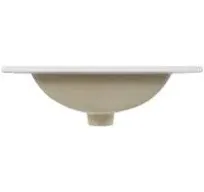 JONATHAN Y Ancillary 3-Hole 18.25 in. D Classic Contemporary Rectangular Ceramic Single Sink Basin Vanity Top