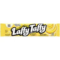 Laffy Taffy Candy Stretchy &amp; Tangy Banana Flavor 1.5 Ounce Bars Pack of 24