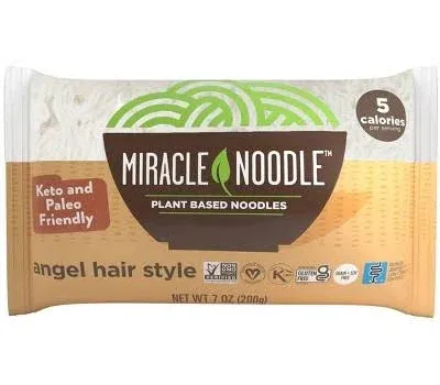 Miracle Noodle Angel Hair Style Plant Based Noodles (7 oz)