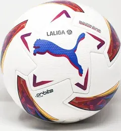 Puma Orbita LaLiga 1 FIFA Quality Pro Soccer Ball, Size 5, White/Multi