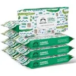 Gentle Flushable Toddler Wipes, 336 Count | Hypoallergenic &amp; Plant-Based Fibers