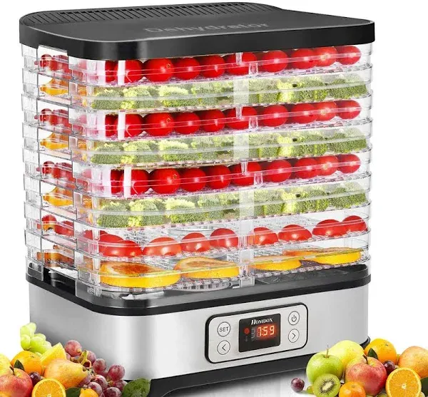 Food Dehydrator, 8 BPA-Free Trays Dehydrator for Food ，New free freight