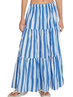 The Addison Skirt in Marina Blue Stripe