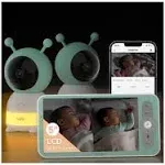 BOIFUN 2024 5" Split-Screen Baby Monitor with 2 Cameras, 2K WiFi Baby Monitor Via Screen & App Control, Record & Playback, Temper &Humidity Sensor, Night Vision, 2-Way Talk, Cry & Motion Detection