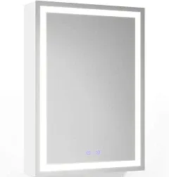 Fab Glass and Mirror LED Lighted Medicine Cabinet Mirror