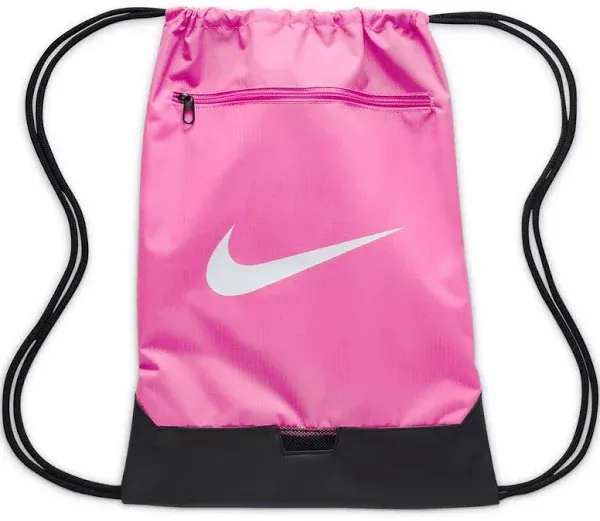 NIKE BRASILIA RED DRAWSTRING PACK Training Gym Bag Backpack Sack All Sport