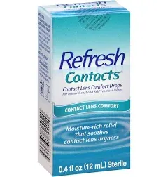 Refresh Contacts Eye Drops Contact Lens Comfort Blue