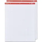 Universal™ Easel Pads/Flip Charts, Quadrille Rule (1 sq/in), 27 x 34, White, 50 Sheets, 2/Carton (UNV35602) Pack of 2