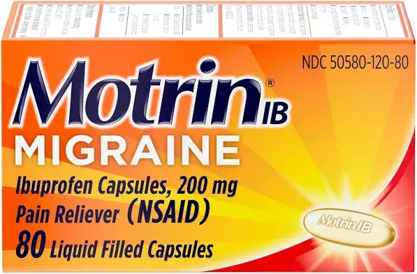 Motrinib Migraine, 200 mg, Liquid Filled Capsules - 80 capsules