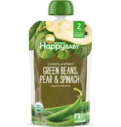 Happy Baby Organic Baby Food Green Beans, Spinach & Pears