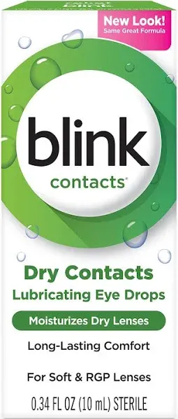 Blink Tears Preservative Free Lubricating Eye Drops 50ct Vials (2 x 25) 2-pack