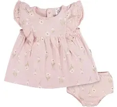 Gerber Baby Girls 2-Piece Dress & Diaper Cover Set