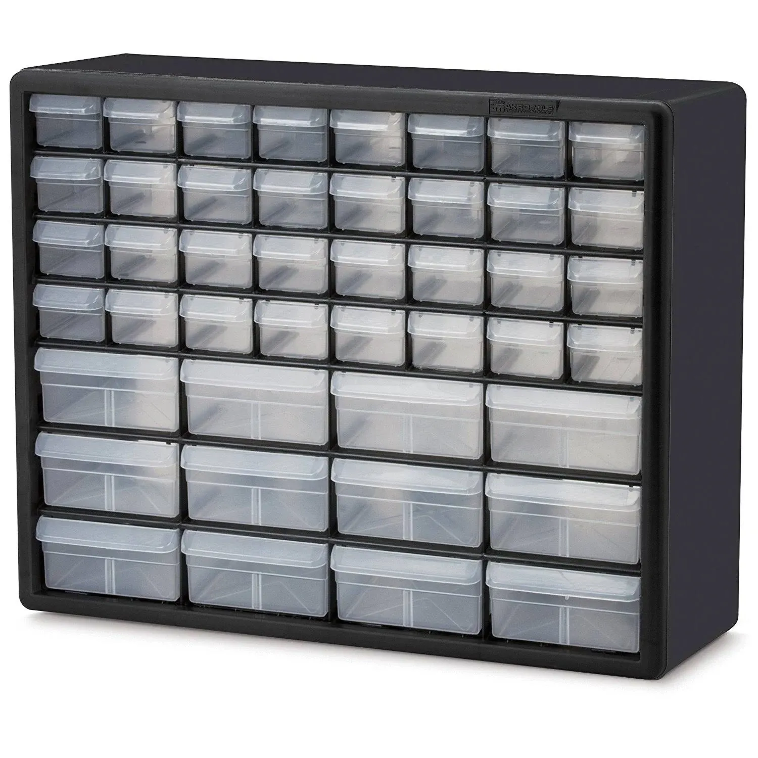 Storage cabinets,44 drawers,20"x6-3/8"x15-13/16",bk/gy, Sold As 1 Each