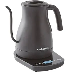 Chef&#039;sChoice 1QT. Digital Electric Gooseneck Kettle Matte Black 1200W