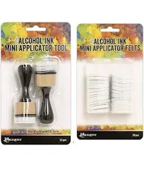 Tim Holtz Alcohol Ink Mini Applicator Tool and Replacement Felt Bundle (Set of 2 Items)