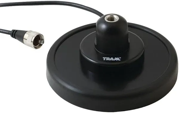 TRAM 240-B 5-Inch Black Steel NMO Magnet Mount with RG58 Coaxial Cable and...