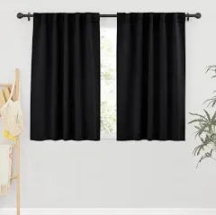 RYB HOME Bedroom Blackout Curtains - Small Window Treatment Set Energy Saving...