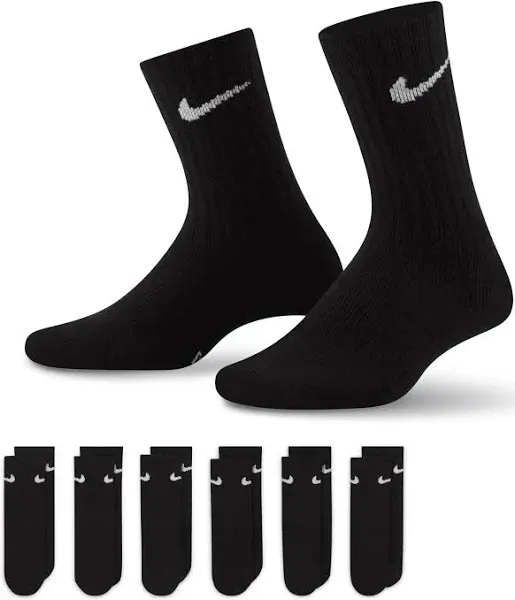 Nike Kids' 6-Pack Dri-FIT Performance Crew Socks