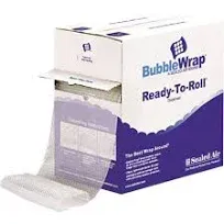 Sealed Air Ready-To-Roll Bubble Packing Material, 12" x 65\