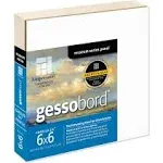 Ampersand Art Supply Gesso Wood Painting Panel: Museum Series Gessobord, 6&#034; x