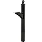 Gibraltar Mailboxes Landover Aluminum Black Mailbox Post LP000B00