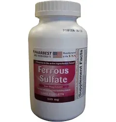 FeroSul Ferrous Sulfate, 325mg Tablets, 1000 Count