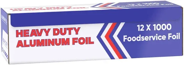 Aluminum Foil (12&#034;x1000 ft.) - Heavy Duty Aluminum Foil Wrap for Food, BBQ