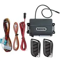 BANVIE Car Keyless Entry System, Car Central Power Door Lock with 4 Button Remote Control Transmitter, Electrical Anti-Theft installations for Vehicles