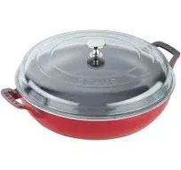 Staub Cast Iron Braiser with Glass Lid