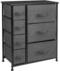 4 Drawer Dresser Chest - Black/Charcoal