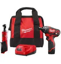 M12 12-Volt Lithium-Ion Cordless 3/8 In. Ratchet and Screwdriver Combo Kit (2-To