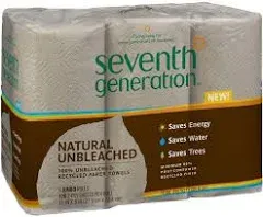 Seventh Generation Natural Unbleached 100% Recycled Paper Towel Rolls