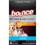 Bounce 40 Count Fresh Scent Pet Dryer Sheets